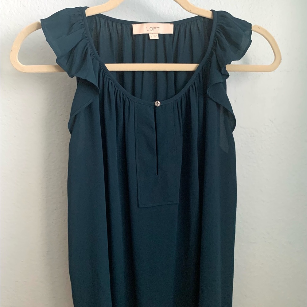 Loft Ruffled tank top
